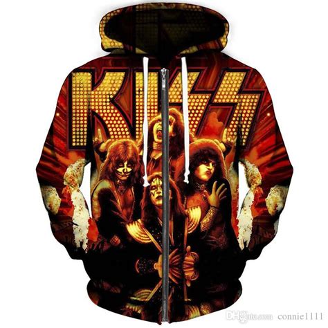 Full zip is made by sbs. 2020 Kiss Jackets 3d Hoodies Zipper Hooded Jacket Men ...