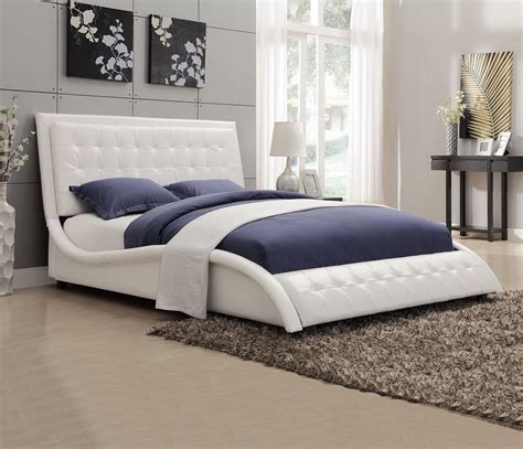 Check spelling or type a new query. Modern Queen Size White Black Upholstered Leather Platform ...