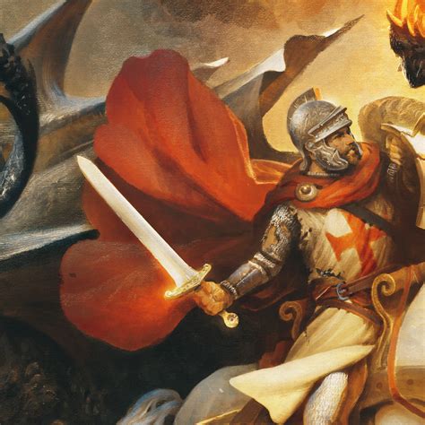 Justin Gerard The Red Cross Knight And The Dragon From The Faerie