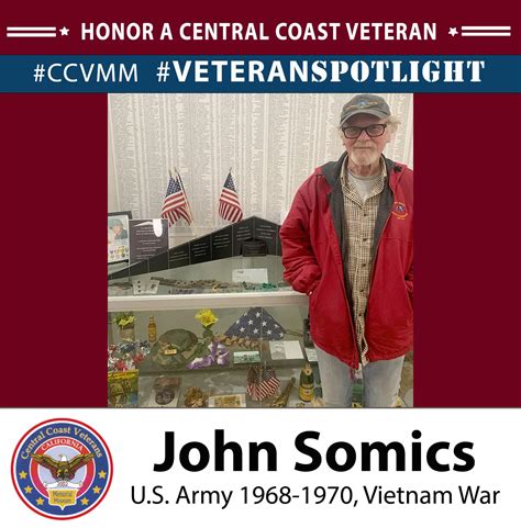 Veteran Spotlight John Somics Us Army Central Coast Veterans