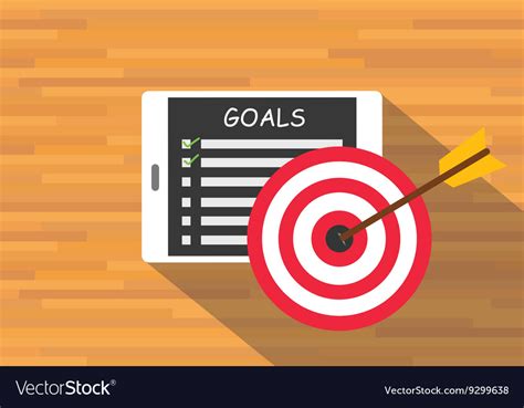 Achieve Goal By Checklist Royalty Free Vector Image