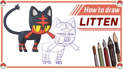 How To Draw Litten Step By Step Art Tutorial Youtube