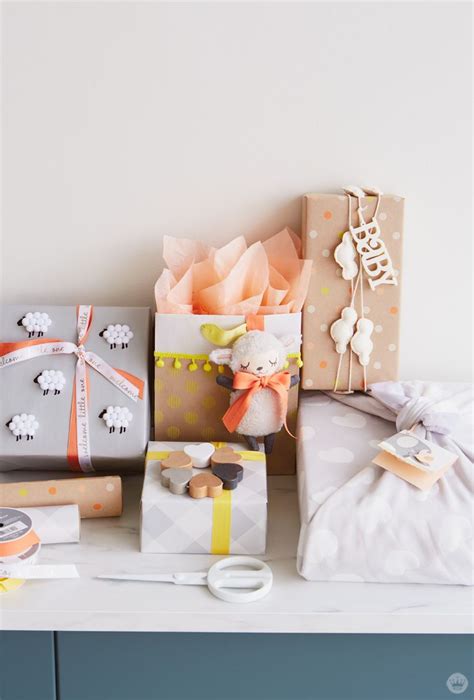 If You Re Headed To A Baby Shower Try These Gift Wrap Ideas To Really
