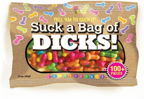 Amazon Com Suck A Bag Of Dicks Adult Pecker Shaped Candy Tell Em