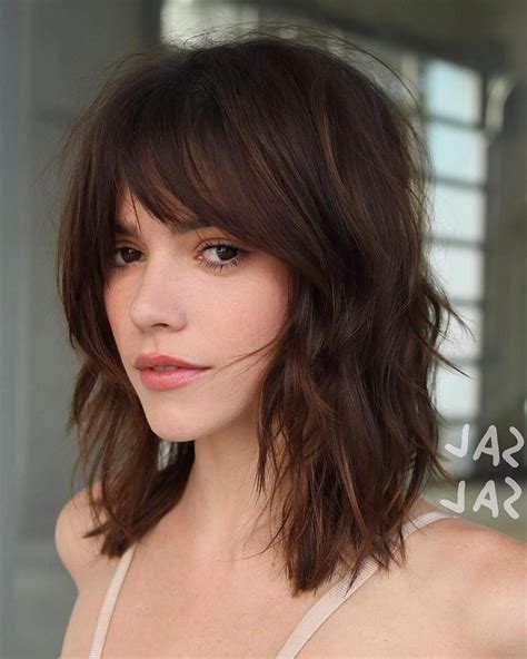 20 Best Collection Of Shaggy Lob Hairstyles With Bangs