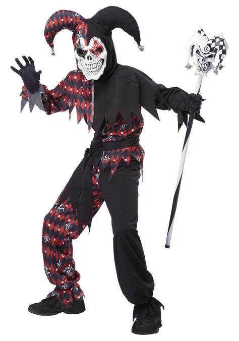 Spirit Halloween Sinister Jester Costume Child Size 12 14 Large