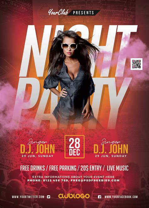 Friday Night Club Party Flyer Free Psd Psdfreebies Co
