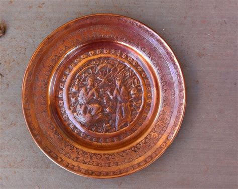 Vintage 3 Persian Qajar Copper Plates Exquisite Copper Etsy