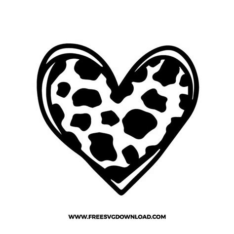 Cow Print Heart Svg Cow Print Svg Etsy My Xxx Hot Girl