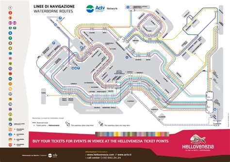 Transit Maps Official Map Vaporetto Routes Of Venice Italy 2012