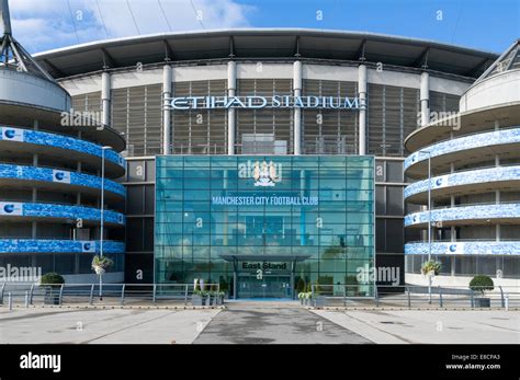 City Of Manchester Stadium Stade Etihad Tribune Est Entrée Clayton