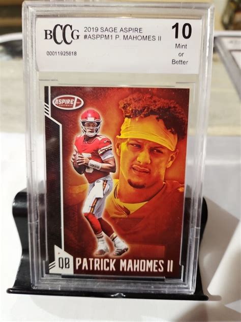 2019 Sage Aspire Asppm1 Patrick Mahomes Ii Bccg 10 Mint Kansas City Chiefs Ebay