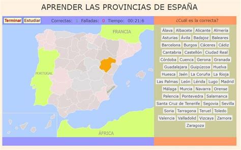 Provincias De España 5 Juegos Interactivos Para Aprenderlas