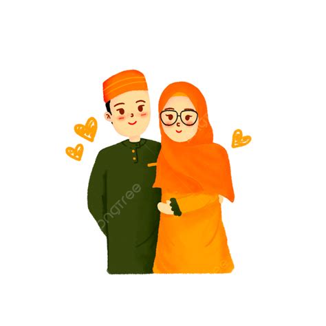 Muslim Couples Hd Transparent Muslim Couple Illustration Free Islam