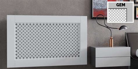 Classic White Gem Radiator Heater Cover Perforated Grille Screening