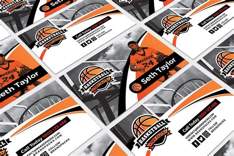 Basketball Business Card Template In Psd Ai And Vector Brandpacks
