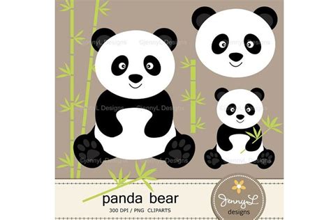 Panda Bear Digital Papers And Clipart Digital Paper Clip Art Panda Tattoo