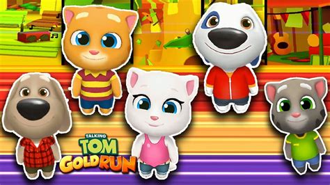 Talking Tom Gold Run Discover All The Characters Full Walkthrough