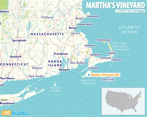 Map Of Marthas Vineyard Live Beaches