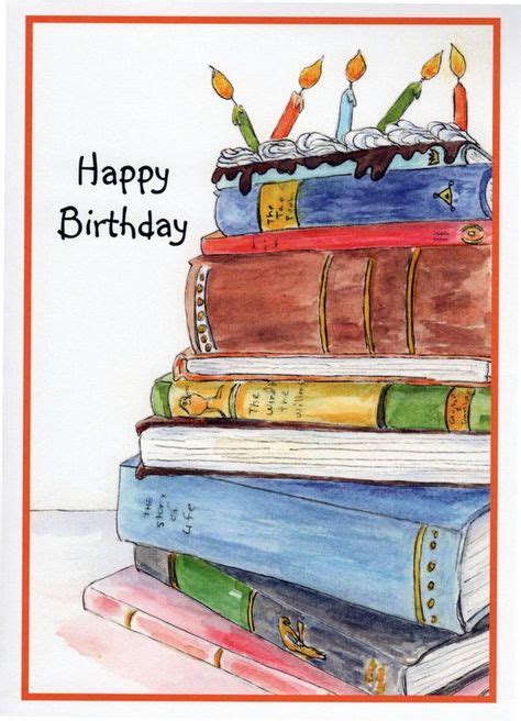 Birthday Book Cake Stack Of Books Candles Birthday Cake Birthday