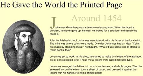2 quotes have been tagged as gutenberg: 6th-8th Grade History: Johannes Gutenberg - Learning Liftoff