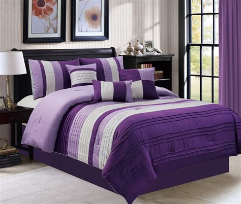 Browse from the vast collection of luxury comforter sets here at latestbedding.com. 7 Piece Ghazi Purple/Gray Comforter Set