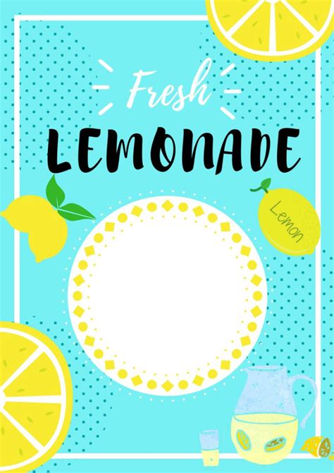 lemonade stand flyer template free