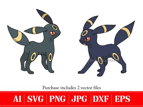 Umbreon Svg Umbreon Vector Svg Ai Eps  Png Svg Etsy Canada
