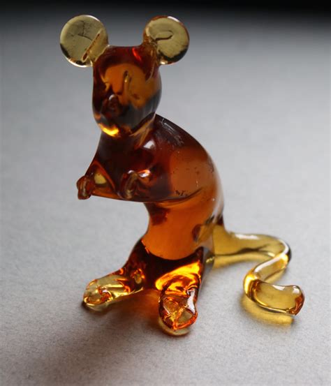 Amber Colored Glass Mouse