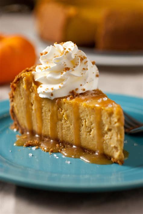 Pumpkin Cheesecake With Salted Caramel Sauce Cooking Classy