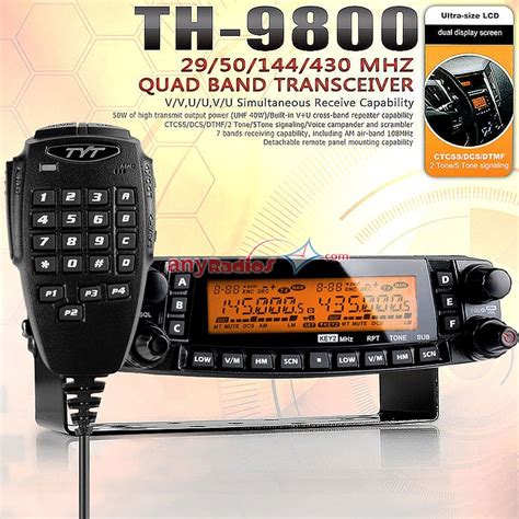 Tyt Th 9800 Quad Band Vehicle Radio Any Radios