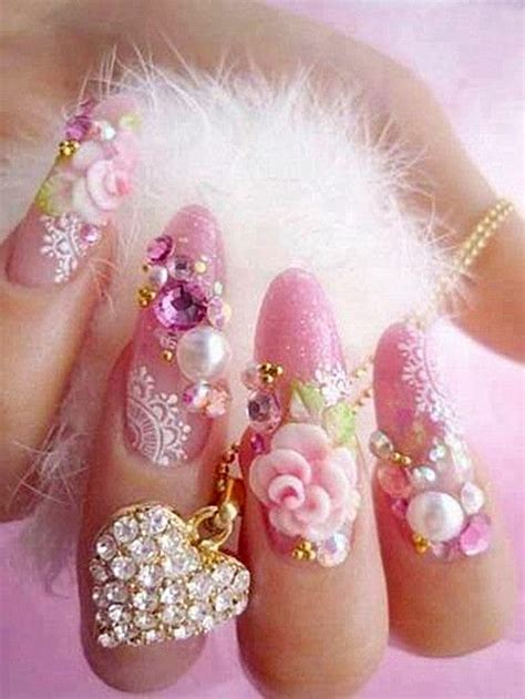 Lady Loves Luxury ⊱╮ Shabby Chic Nails Chic Nails Pink Nails