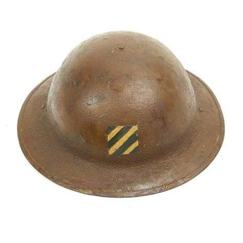 Original Us Wwi M1917 Doughboy Helmet Of The 3rd Infantry Division