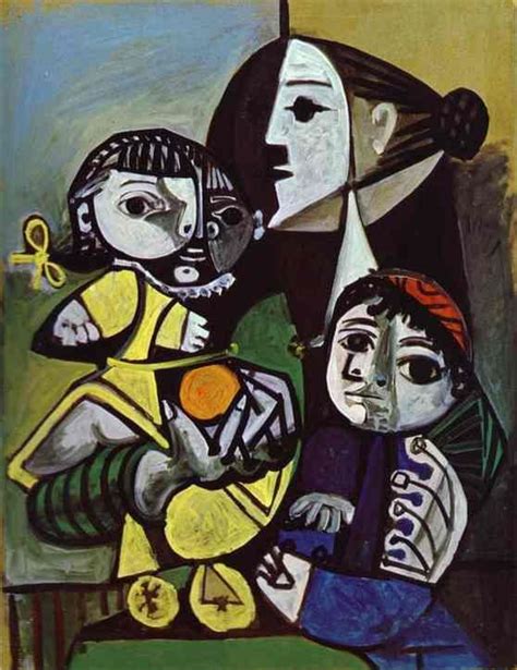 Pablo Picasso art painting Françoise Claude and Paloma
