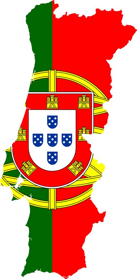 Bandeira Do Mapa De Portugal Mapa De Portugal Com Vetor Da Bandeira