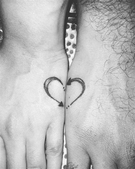 couples matching tattoos for valentines day half heart tattoo wristtattoo handtattoos s