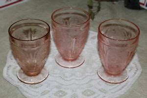 Pink Depression Cherry Blossom Medium Ice Cream Glasses Lot Of Three Ebay
