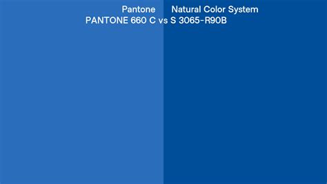 Pantone C Vs Natural Color System S R B Side By Side Comparison