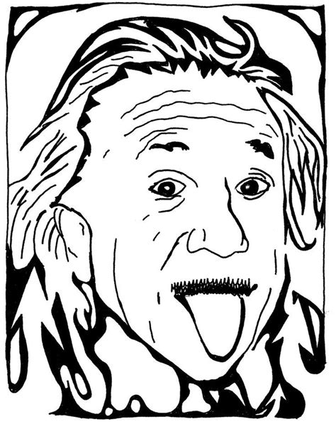 Albert Einstein Coloring Pages Coloring Home