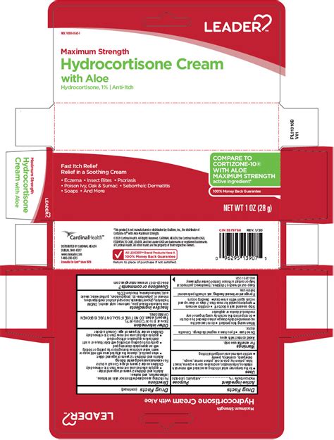 Leader™ Hydrocortisone Cream 1 With Aloe