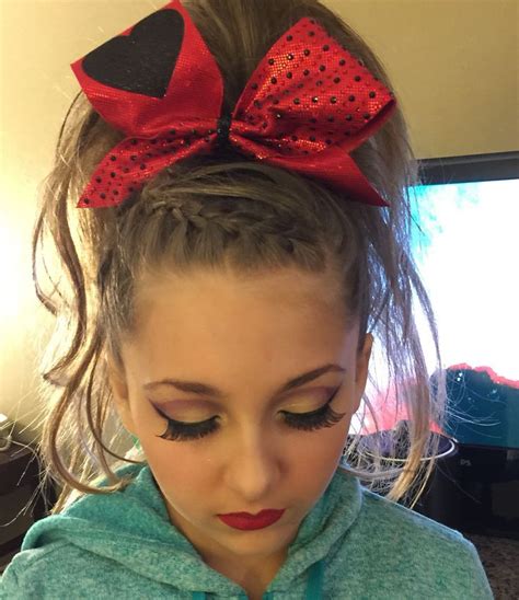 Perfect Fall Gameday Cheer Hair And Makeup Dance Hairstyles Cute