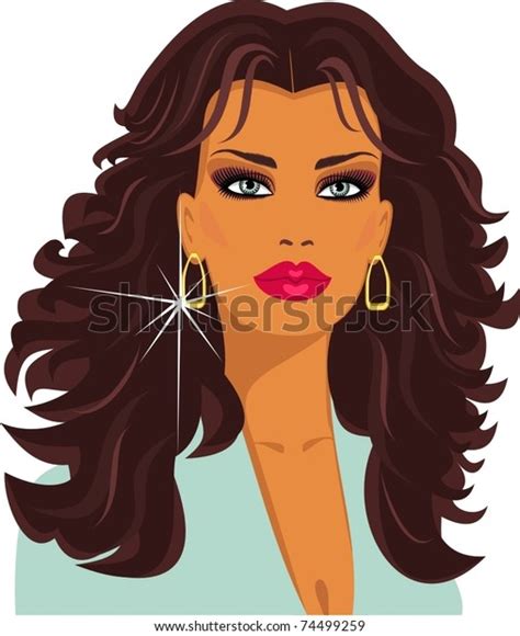 Portrait Beautiful Lady Stock Vector Royalty Free 74499259 Shutterstock