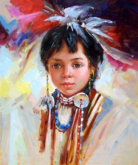 Portrait Of A Little Native American Girl Child Native American Girls