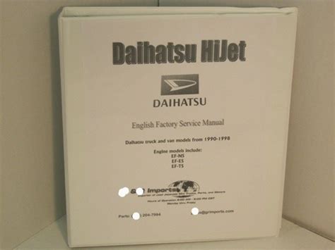 Daihatsu Hijet English Service Manual Shop Repair Manual S82 S83 S100