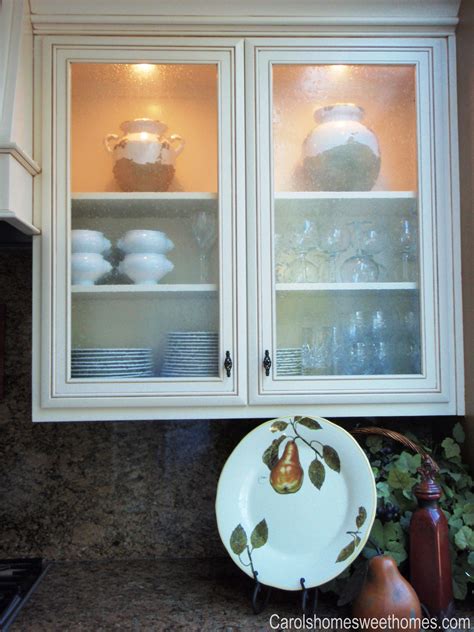 When I Updated My Kitchen I Added Seeded Glass In This Cabinet And