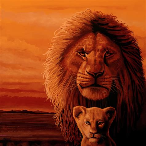 The Lion King Painting Painting By Paul Meijering Pixels