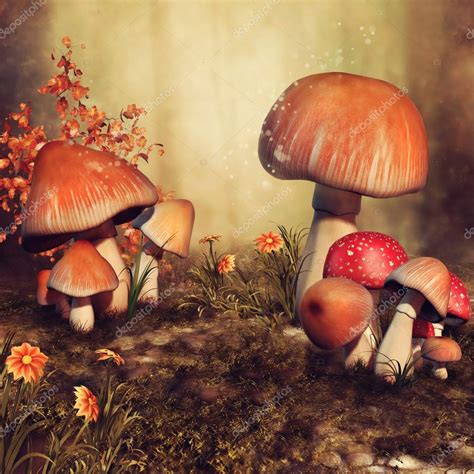 Autumn Mushrooms And Flowers Stock Photo By ©fairytaledesign 125831476