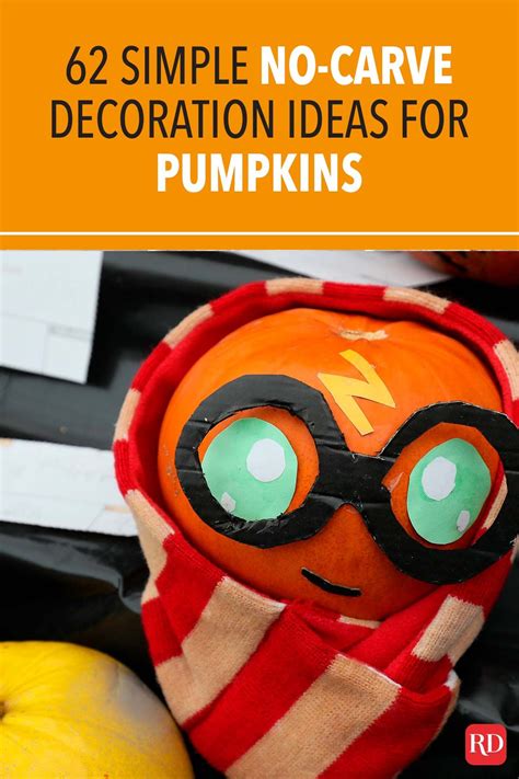 72 Fun And Easy No Carve Pumpkin Ideas For Halloween No Carve Pumpkin