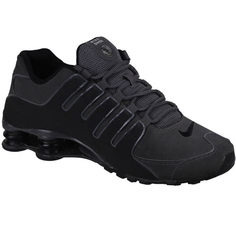 Nike Mens Shox Nz Running Shoes Dark Greymetallic Ironanthracite