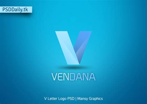 V Letter Logo Free Psd Template By Mansy Graphics On